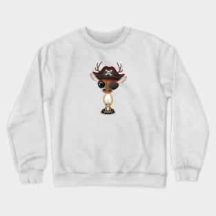 Cute Baby Deer Pirate Crewneck Sweatshirt